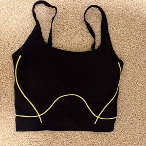 NWT Fanka Body Contour Lumi Bra Tank with Neon Yellow Glow in the Dark Lines
